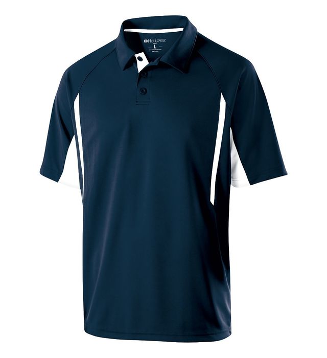 Holloway Avenger Polo Three Matching Buttons with Self-Fabric Collar 222530 Navy White