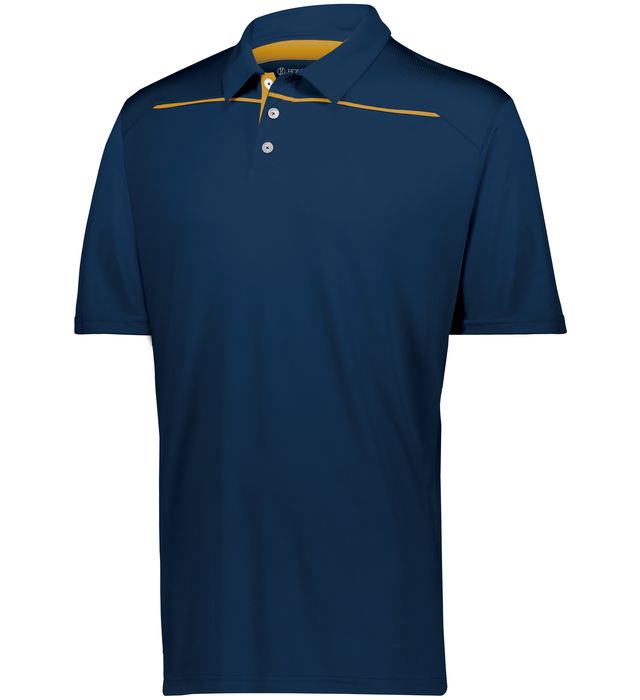 Holloway Defer Polo Three-Button Angled Placket With Set-In Sleeves 222561 Navy/Gold