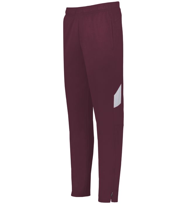 Holloway Dry Excel Polyester Double Knit Mesh Texture Pants Youth 229680 Maroon/White
