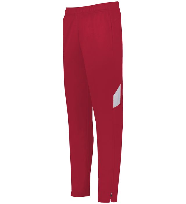 Holloway Dry Excel Polyester Double Knit Mesh Texture Pants Youth 229680 Scarlet/White