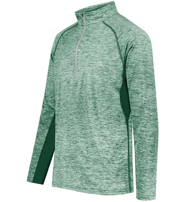 Holloway Electrify Coolcore 1/2 Zip Pullover With Reflective Tape 222574 Dark Green Heather