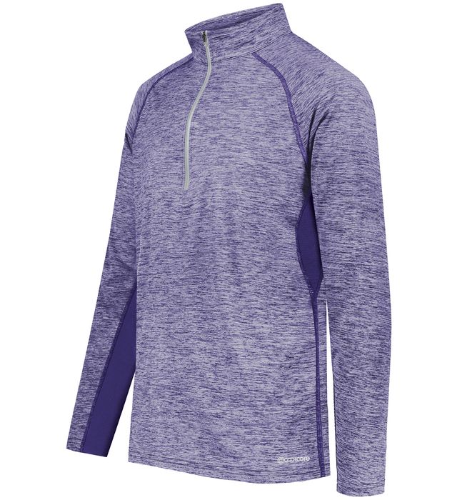 Holloway Electrify Coolcore 1/2 Zip Pullover With Reflective Tape 222574 Purple Heather