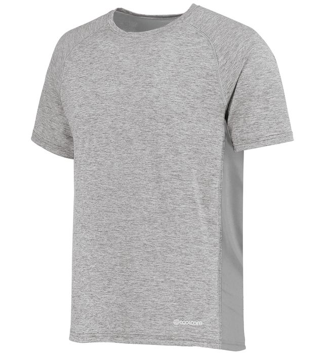 Holloway Electrify Coolcore Tee With Crew Neck & Tagless Label 222571 Athletic Grey Heather