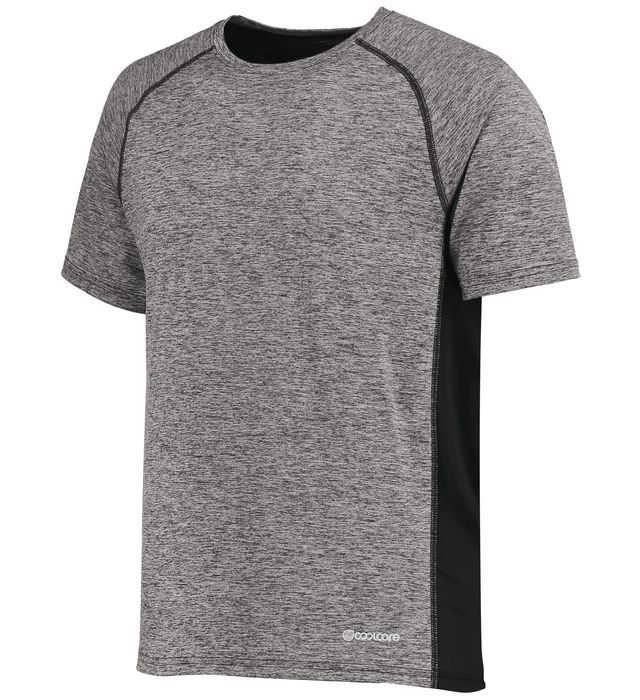 Holloway Electrify Coolcore Tee With Crew Neck & Tagless Label 222571 Black Heather