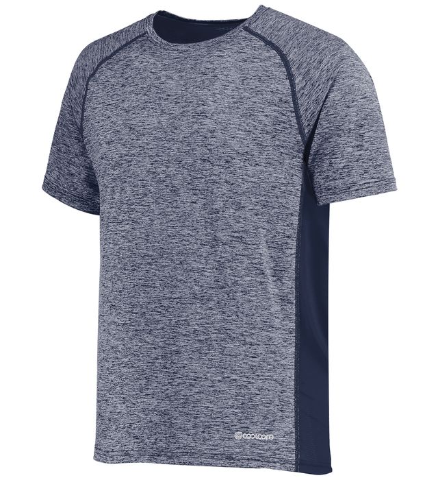 Holloway Electrify Coolcore Tee With Crew Neck & Tagless Label 222571 Navy Heather