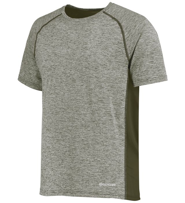 Holloway Electrify Coolcore Tee With Crew Neck & Tagless Label 222571 Olive Heather