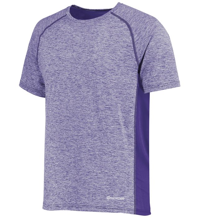 Holloway Electrify Coolcore Tee With Crew Neck & Tagless Label 222571 Purple Heather