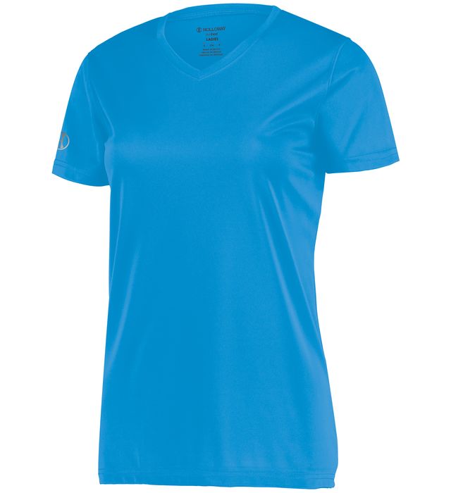 Holloway Girls Momentum Tee Tagless Label With V-Neck Collar 222821 Power Blue