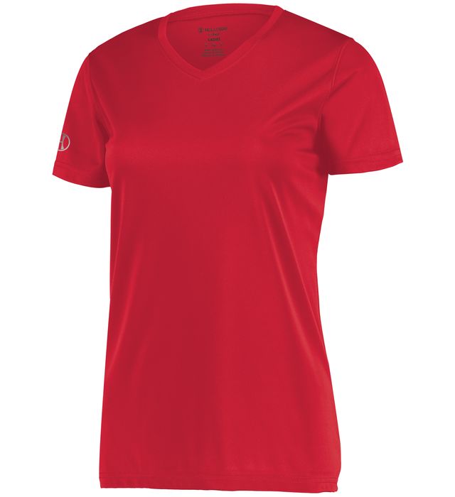 Holloway Girls Momentum Tee Tagless Label With V-Neck Collar 222821 Scarlet