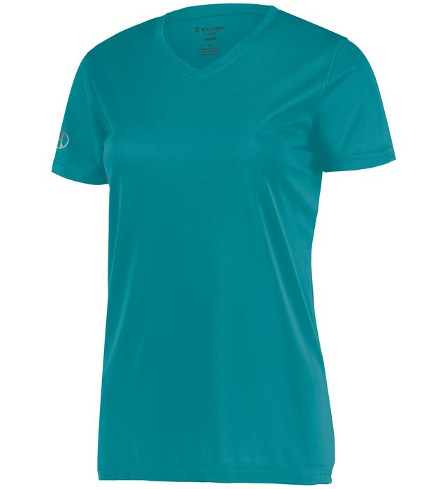 Holloway Girls Momentum Tee Tagless Label With V-Neck Collar 222821 Teal