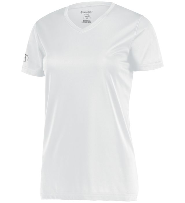 Holloway Girls Momentum Tee Tagless Label With V-Neck Collar 222821 White