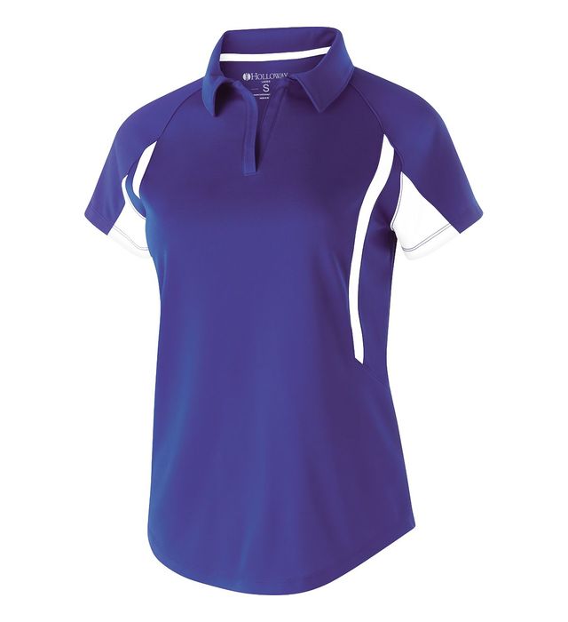 Holloway Ladies Avenger Polo With Self-Fabric Collar 222730 Purple/White