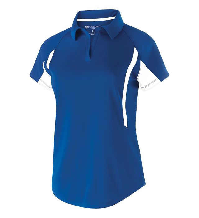 Holloway Ladies Avenger Polo With Self-Fabric Collar 222730 Royal/White