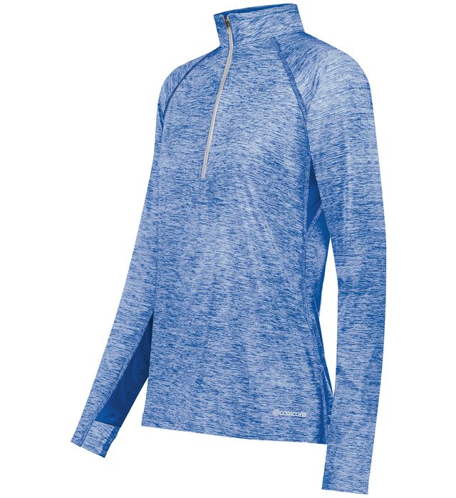 Holloway Ladies Electrify Coolcore® 1/2 Zip Pullover Wicks Moisture 222774 Royal Heather