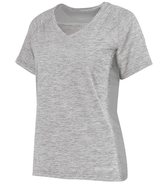 Holloway Ladies Electrify Coolcore® Tee V-Neck Collar Ladies’ Fit 222771 Athletic Grey Heather