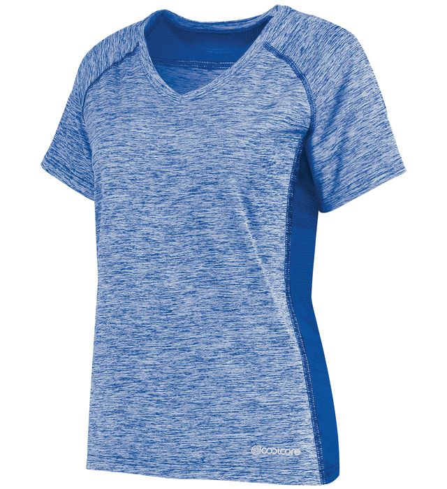 Holloway Ladies Electrify Coolcore® Tee V-Neck Collar Ladies’ Fit 222771 Royal Heather