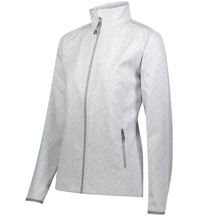 Holloway Ladies Lightweight Soft Shell Polyester Water Proof Jacket 229721 Arctic Haze Print