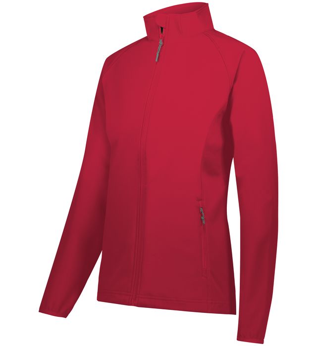 Holloway Ladies Lightweight Soft Shell Polyester Water Proof Jacket 229721 Scarlet