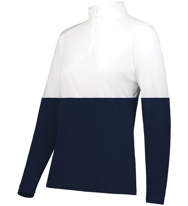 holloway-ladies-momentum-team-sports-quarter-zip-pullover-navy-white