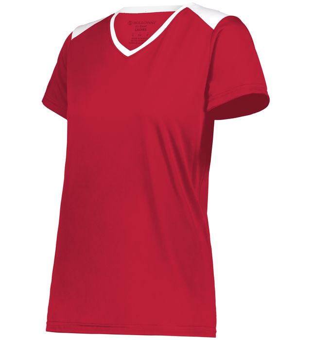 holloway-ladies-momentum-team-sports-v-neck-tee-scarlet-white