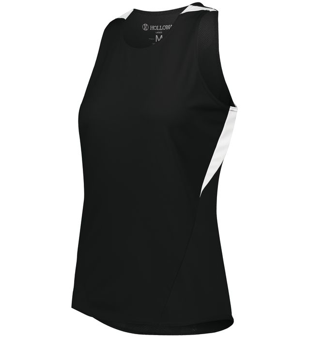 Holloway Ladies PR Max Track Jersey with Dry-Excel & Color Secure 221335 Black/White