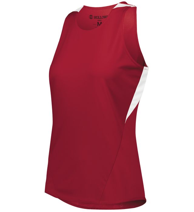 Holloway Ladies PR Max Track Jersey with Dry-Excel & Color Secure 221335 Scarlet/White