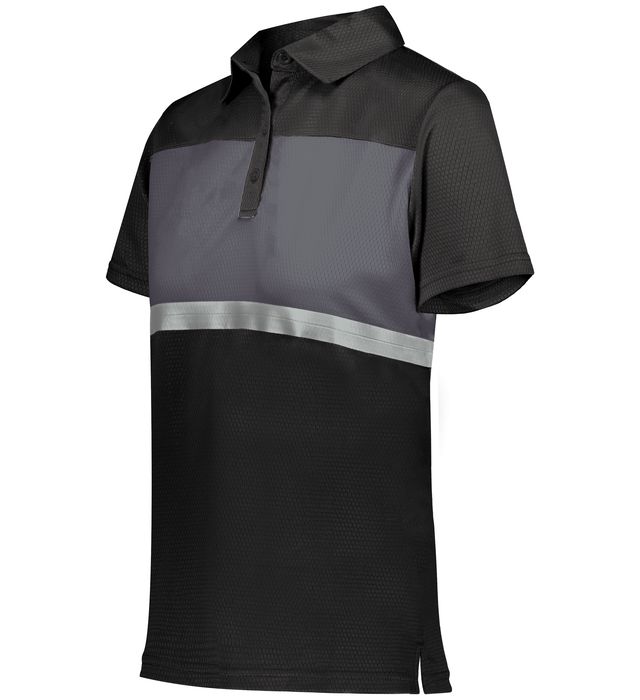 Holloway Ladies Prism Bold Polo With Heat Sealed Label 222776 Black Carbon