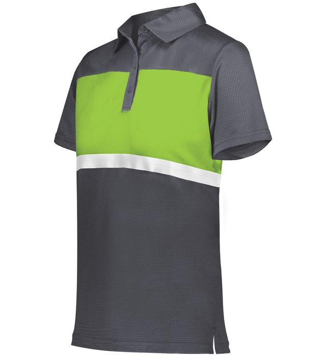 Holloway Ladies Prism Bold Polo With Heat Sealed Label 222776 Carbon Lime