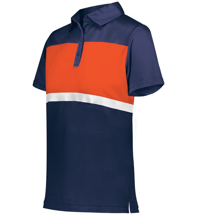 Holloway Ladies Prism Bold Polo With Heat Sealed Label 222776 Navy Orange