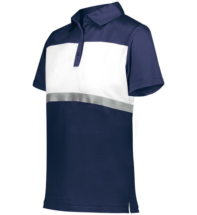 Holloway Ladies Prism Bold Polo With Heat Sealed Label 222776 Navy White
