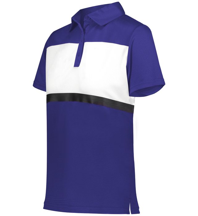 Holloway Ladies Prism Bold Polo With Heat Sealed Label 222776 Purple White