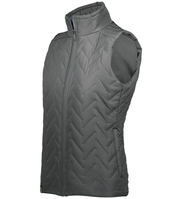 Holloway Ladies Repreve Polyester Water Proof  Quilted Vest 229713 Carbon
