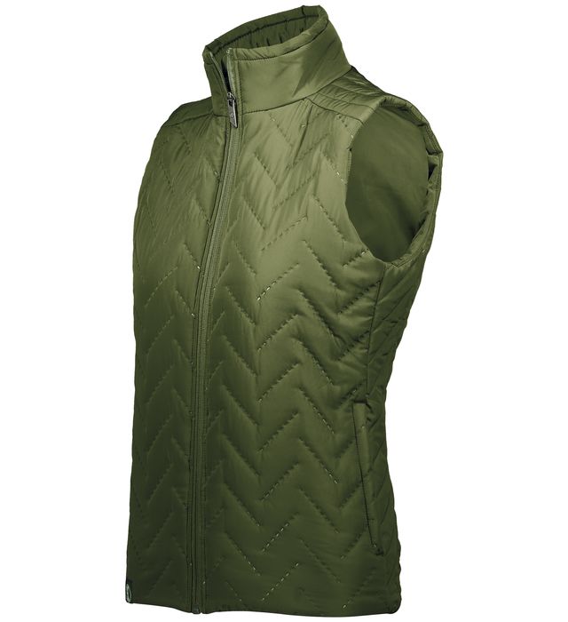 Holloway Ladies Repreve Polyester Water Proof  Quilted Vest 229713 Olive
