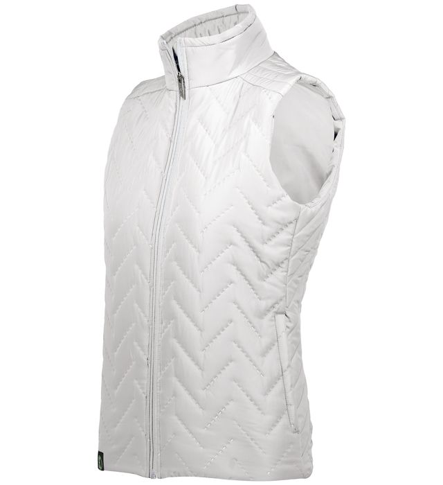 Holloway Ladies Repreve Polyester Water Proof  Quilted Vest 229713 White