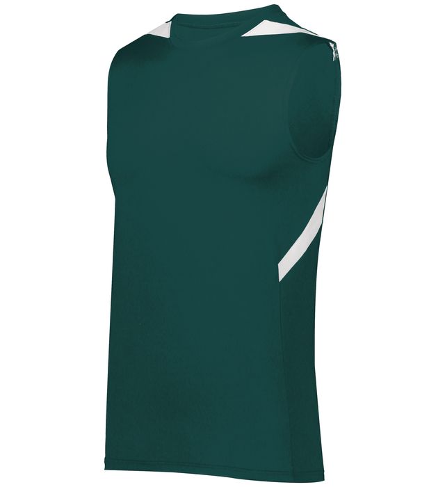Holloway PR Max Compression Jersey with Wicking & Color Secure 221037 Dark Green/White