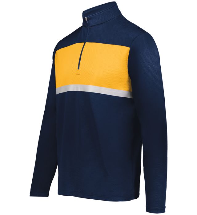 Holloway Prism Bold Quarter Zip Pullover Style With Set-In Sleeves 222591 Navy/Gold