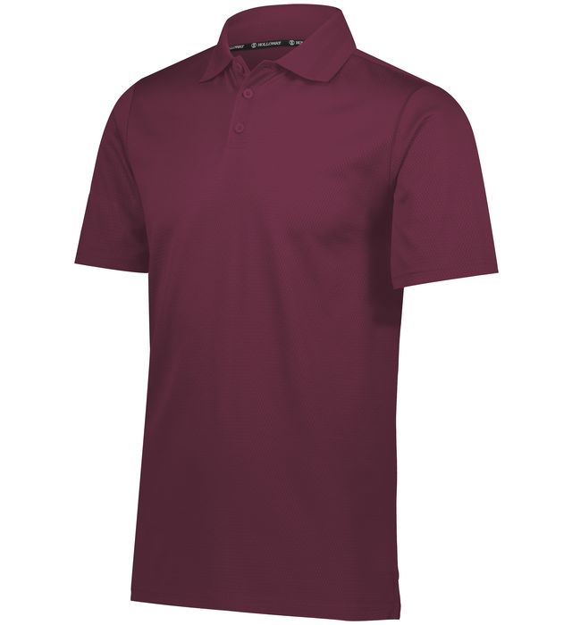 Holloway Prism Polo With Three Button Placket and Tagless Label 222568 Maroon(Hlw)
