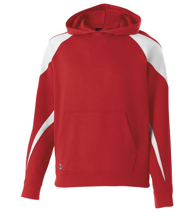 Holloway Quality Cotton Polyester Fleece Blend Sweatshirt Youth 229646 Scarlet/White