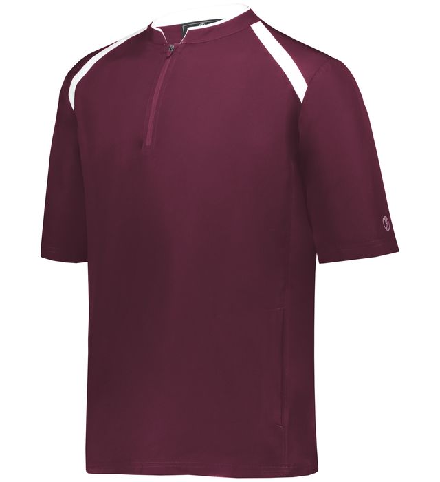 holloway-quarter-zip-clubhouse-short-sleeve-pullover-maroon-white