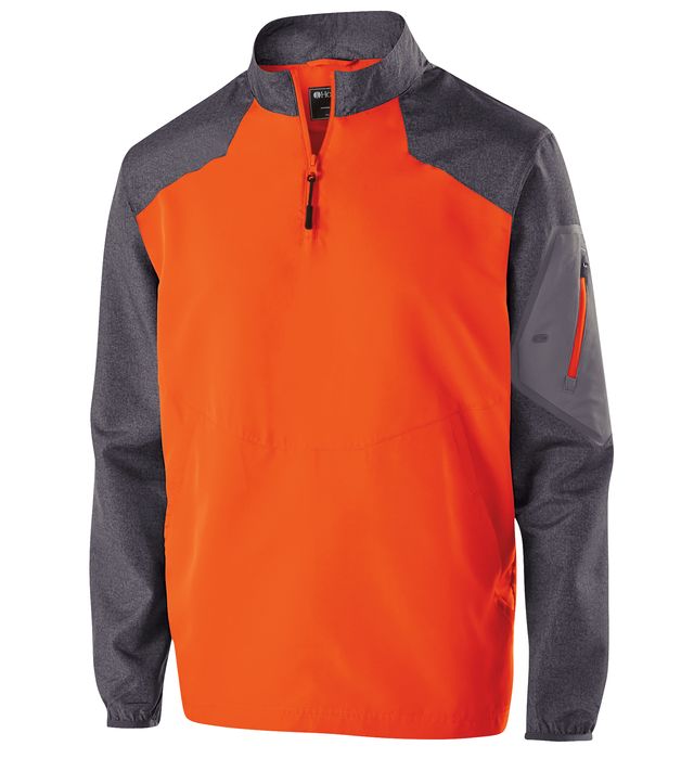 holloway-quarter-zip-raider-pullover-carbon print-orange