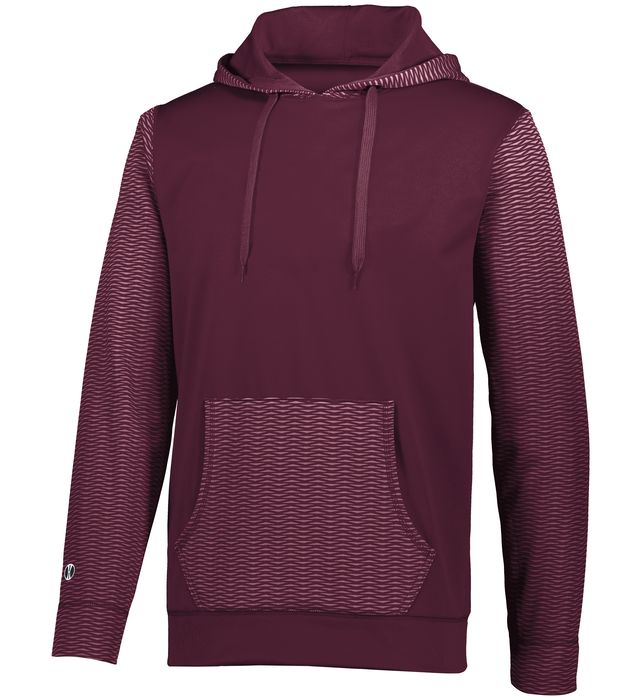 Holloway Range Hoodie Set-In Sleeves With Self-Fabric Cuffs And Bottom Band 222552 Maroon