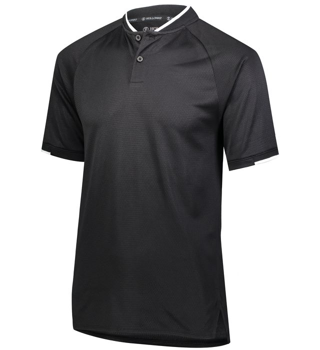 Holloway Recruiter Polo Low Profile Rib Collar With Two Button Placket 222569 Black/White