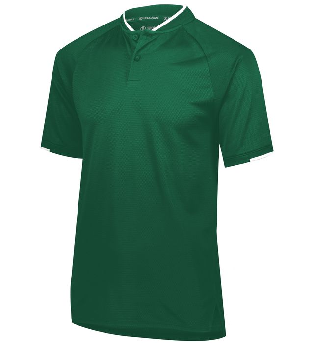 Holloway Recruiter Polo Low Profile Rib Collar With Two Button Placket 222569 Dark Green/White