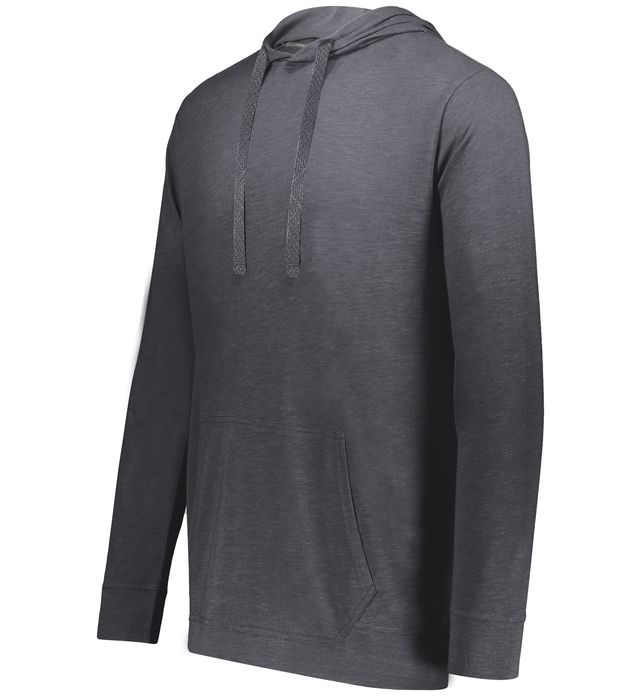 Holloway Repreve Eco Hoodie With Front Pouch Pocket & Set-In Sleeves 222577 Carbon Heather