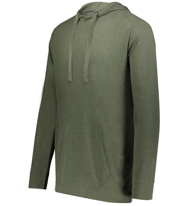 Holloway Repreve Eco Hoodie With Front Pouch Pocket & Set-In Sleeves 222577 Olive Heather