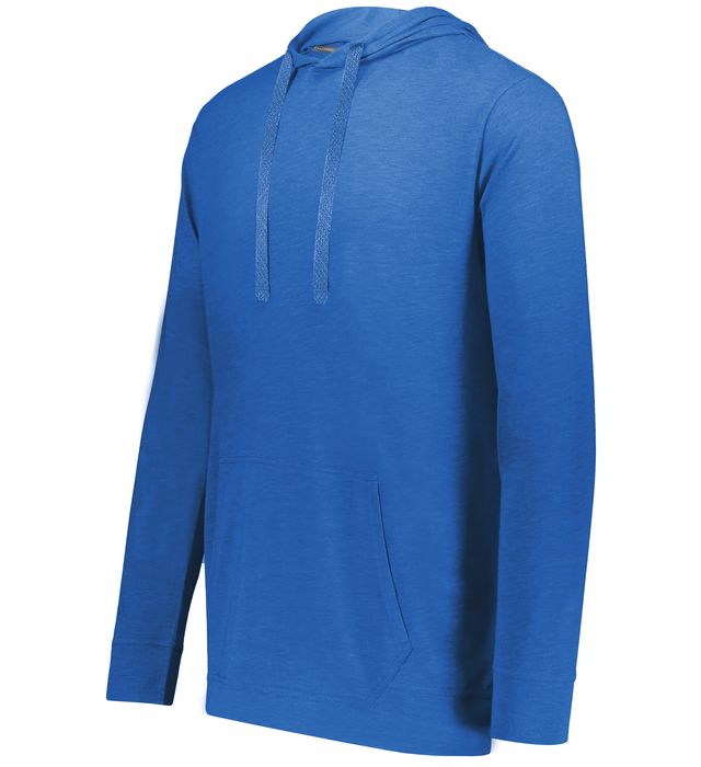 Holloway Repreve Eco Hoodie With Front Pouch Pocket & Set-In Sleeves 222577 Royal Heather