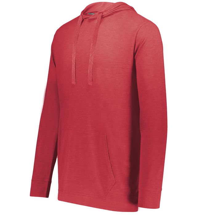 Holloway Repreve Eco Hoodie With Front Pouch Pocket & Set-In Sleeves 222577 Scarlet Heather