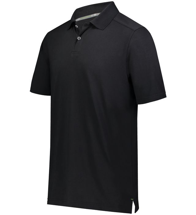 Holloway Repreve Eco Polo Two-Button Placket With Side Vents 222575 Black