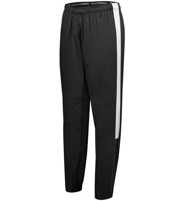 Holloway Sleek Ladies Polyester Tapered Leg Wind/Water Resistant Pants 229731 Black/White
