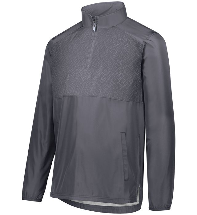 Holloway Sleek Wind and Water Resistant Side seam zipper Pullover Youth Polyester 229633 Carbon